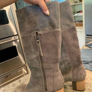 Gray Tall Sorel Calf Boots